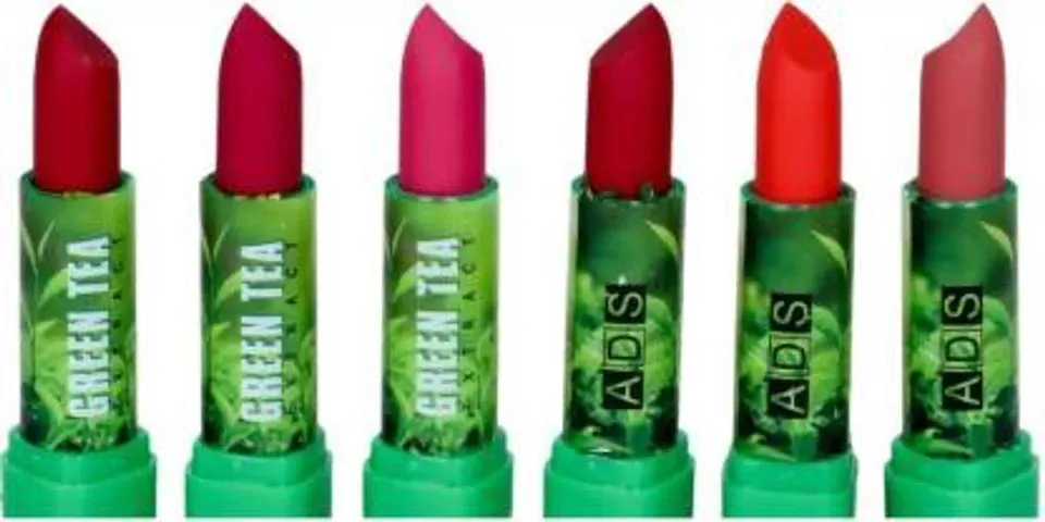 Most Loved Green Tea Lipstick With Makeup Essentials Combo