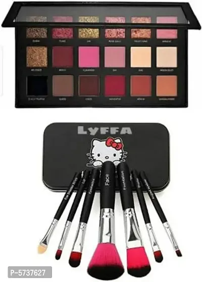 Rosegold Eyeshadow&nbsp;Pallate With 7Pcs Makeup Brush&nbsp;