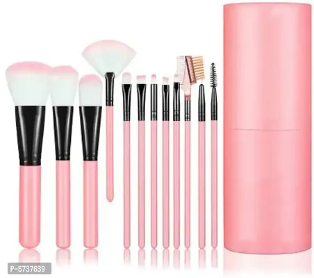 Premium Makeup Brush Set With Storage Boxnbsp;(Colors May Very)(Pack Of 12)-thumb0
