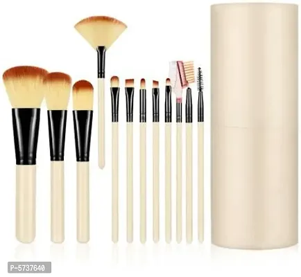 Premium Makeup Brush Set With Storage Boxnbsp;(Colors May Very)(Pack Of 12)