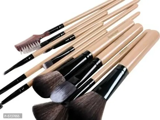 Professional Makeup Brush Set With Storage Box&nbsp;(Colors May Very)(Pack Of 12)-thumb0