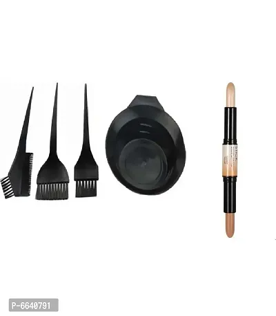 nbsp;Hair Coloring Dyeing Kit Color Dye Brush Comb Mixing Bowl Tint Tool Bleach With Contour Stick-thumb0