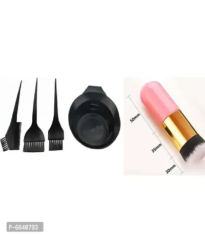Hair Coloring Dyeing Kit Color Dye Brush Comb Mixing Bowl Tint Tool Bleach With Foundation Brush-thumb0