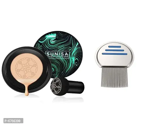 Mavles Beauty Combo of Sunisa foundation waterproof CC cream Foundation Beige 30 g with 1Pc Lice Comb