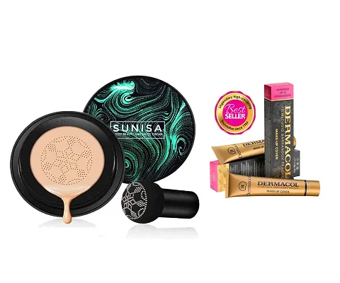 Mavles Beauty Combo of Sunisa foundation waterproof CC cream Foundation Beige 30 g with 1Pc Darmacool Face Makeup Foundation