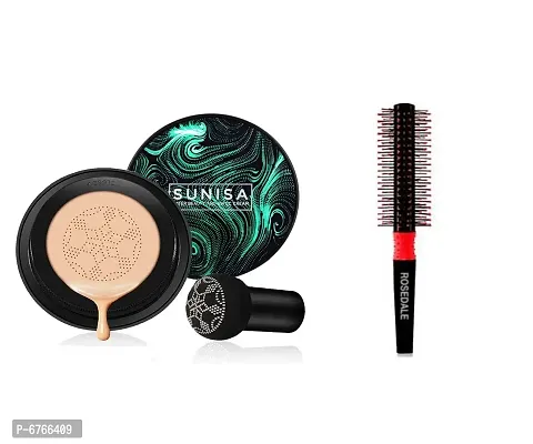 Mavles Beauty Combo of Sunisa foundation waterproof CC cream Foundation Beige 30 g with 1Pc Roller Comb