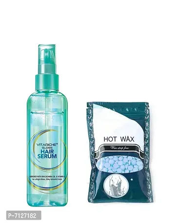 Essential Combo Of Streax Professional Vitariche Gloss Hair Serum&nbsp;With 1 Pc Bean Wax