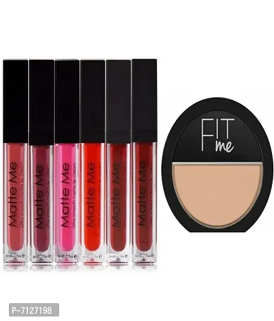 Essential Matte Me Liquid Beauty Ultimate Lipstick Set Of 6Pcnbsp;nbsp;36 Ml With Fit Me Compact