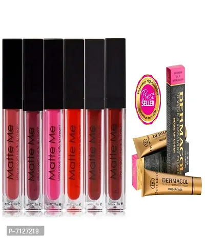 Essential Matte Me Liquid Beauty Ultimate Lipstick Set Of 6Pc&nbsp;&nbsp;36 ML With Derma coal Foundation