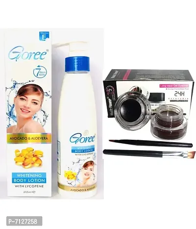 Essential  Combo Of Goree Body Lotionnbsp;nbsp;200 Ml With 1 Pc Music Flower Jell Eyeliner-thumb0