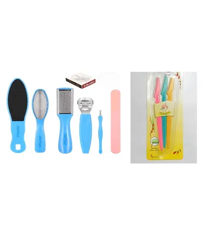 Pedicure Kit Foot Scrubber With Beauty Essential Combo