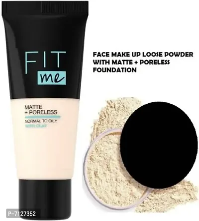Best New Combo Pack Of Foundation Fit Me Cream With Make Up Loose Powdernbsp;nbsp;2 Items In The Set-thumb0