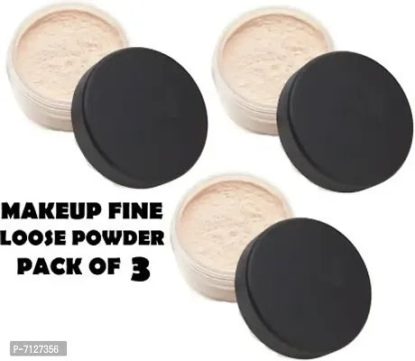 Oil Free Weightless Formula Locks In Makeup Full Coverage Of Loose Powder Pack Of 3 Compactnbsp;nbsp;Beige 36 G