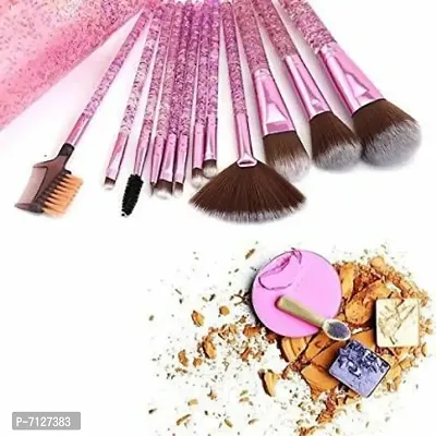 Makeup Brush Set With Storage Barrel - Shiny Purplenbsp;nbsp;Pack Of 12