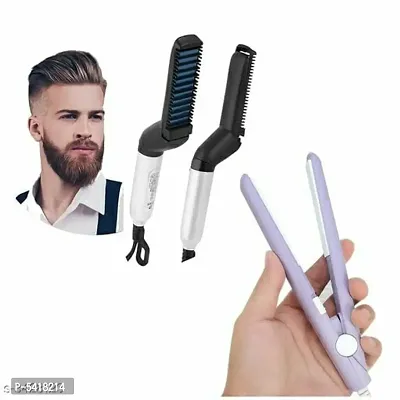Mini hair straightener portable professional range With Electric Modelling Hair Comb Hair Styler Beard Hair Straightener