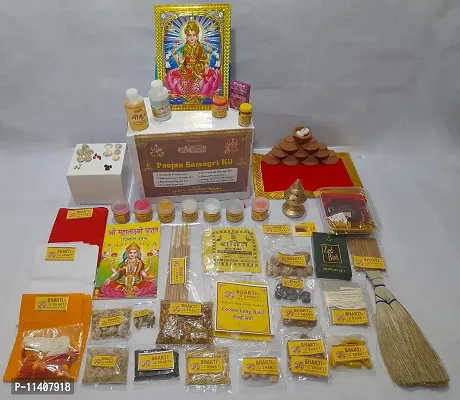 Bhakti2Shakti-Making Worship Special? - Diwali Poojan Kit | Dhanteras Pooja Kit | Deepawali Puja | Lakshmi Pujan Samagri | Jumbo |Contains 50+ Worship Stuff | Deepavali Worship Stuff
