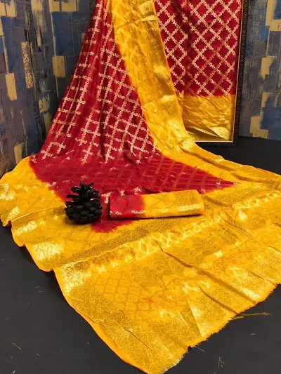 Banarasi Art Silk Jacquard Sarees with Blouse piece