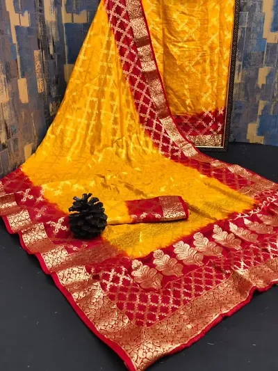 Banarasi Art Silk Jacquard Sarees with Blouse piece