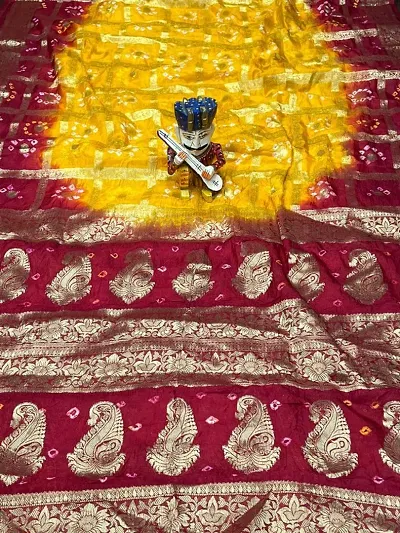 Attractive Art Silk Saree with Blouse piece