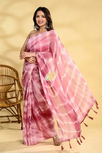 New In Crepe Saree with Blouse piece 