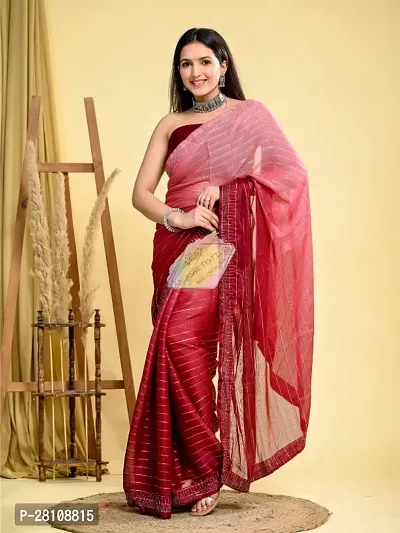 Pure Georgette Printed Saree With Blouse Piece