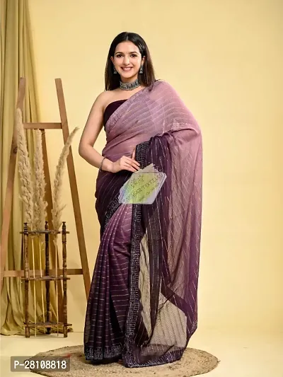Pure Georgette Printed Saree With Blouse Piece
