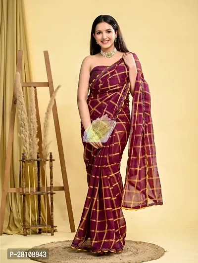 Partywear Pure Georgette Saree With Blouse Piece-thumb0