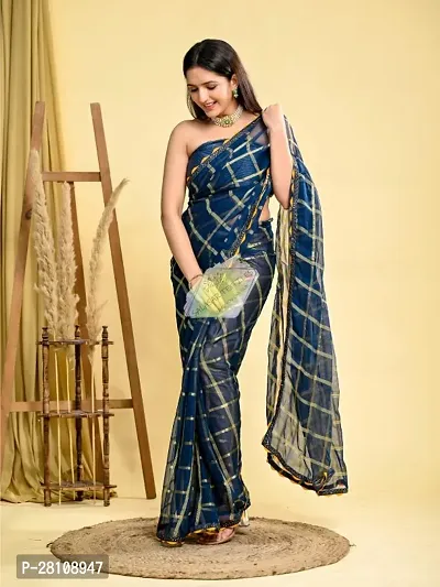 Partywear Pure Georgette Saree With Blouse Piece