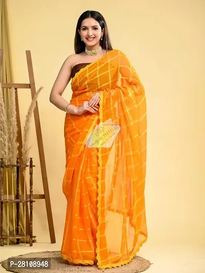 Partywear Pure Georgette Saree With Blouse Piece