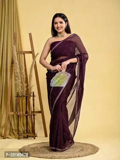 Pure Georgette Partywear Saree With Blouse Piece