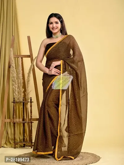 Pure Georgette Partywear Saree With Blouse Piece-thumb0