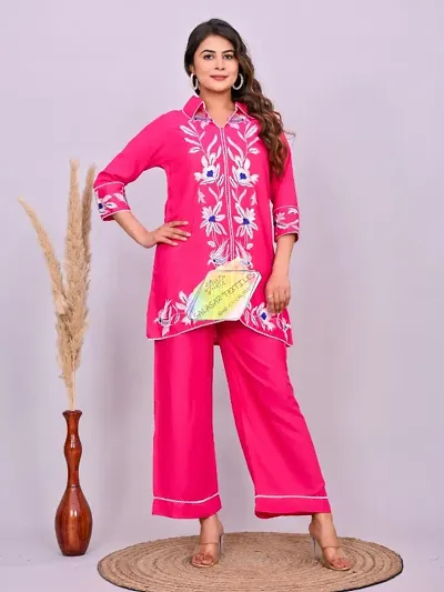 Stylish Cotton Printed A-Line Kurtis Bottom Set