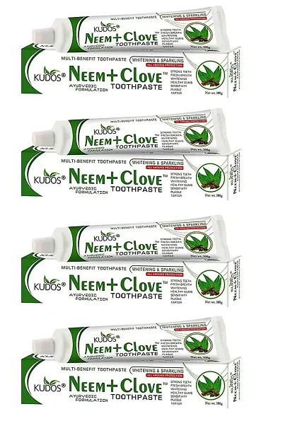 Kudos Neem Clove Toothpaste(100 Gm) Pack of 4