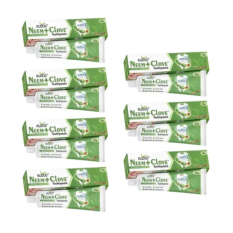 Kudos ayurveda neem clove toothpaste 100gm (pack of 7)