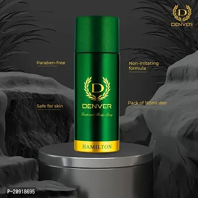 DENVER Hamilton Deodorant - 165ML Each (Pack of 3)| Long Lasting Deodorant Spray for Men-thumb5