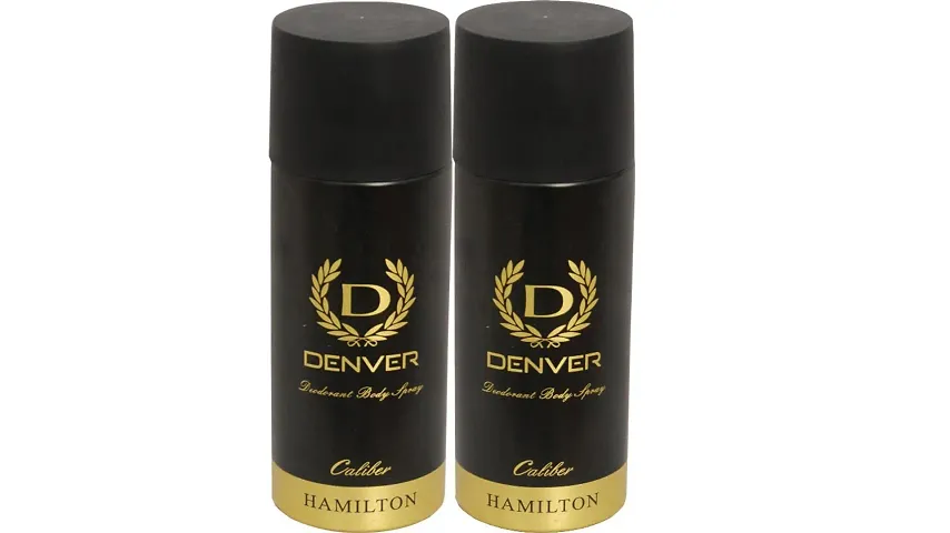DENVER Caliber Deodorant -165ML (Pack Of 2) | Long Lasting Deo Body Spray for Men