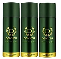 DENVER Hamilton Deodorant - 165ML Each (Pack of 3)| Long Lasting Deodorant Spray for Men-thumb2
