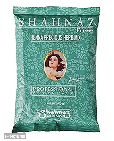 Shahnaz Henna Precious Herb Mix ; Professional Power Pack (Green, Natural) - 100gm-thumb0