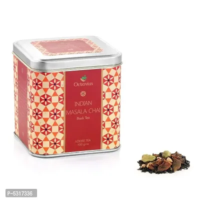 Octavius Indian Masala Loose Leaf Black Tea | Exotic Blend of Premium Assam Black Tea  Aromatic Indian Spices | Perfect To Make The Famous Masala Chai |Perfect for Gifting - 100 GMS (50 Cups)