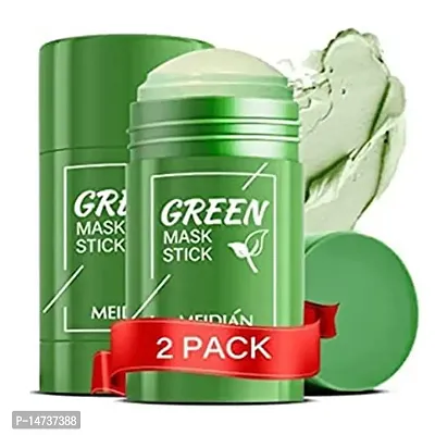 Green Tea Cleansing Mask Stick, Blackhead Remover Mask Stick, Green Tea Purifying Clay Stick Mask 2 PCS