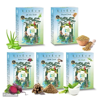 Aloe Vera Beetroot Mulethi Methi Tulsi Powder For Face Pack , Herbal Face Ubtan Pack Of 5