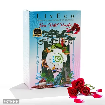LivEco Organic Rose Petal Powder for Face Pack | DIY Natural Face Mask 300gms-thumb0