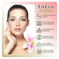 LivEco Tulsi Rose Petal Multani Mitti Powder for Face Pack | DIY Natural Face Ubtan 600gms-thumb2