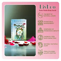 LivEco Rose Petals Body Scrub Powder | DIY Organic Herbal Gulab Powder Skin Scrub 300gms-thumb4