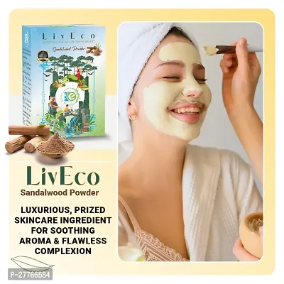 LivEco Sandalwood Powder for Face Pack | DIY Skin Exfoliating Natural Chandan Face Mask 300gms-thumb2
