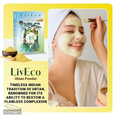 LivEco Ubtan Powder Face Pack / Body Scrub | DIY Organic Sunnipindi Ayurvedic Face Pack 300gms-thumb2