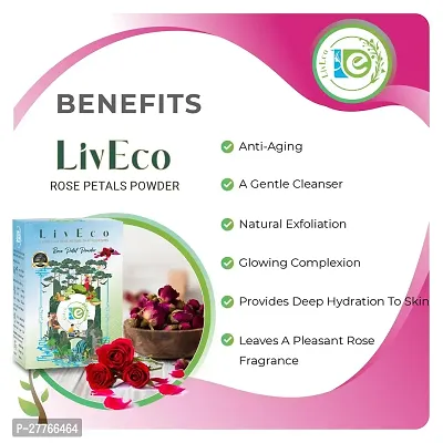 LivEco Organic Rose Petal Powder for Face Pack | DIY Natural Face Mask 300gms-thumb5