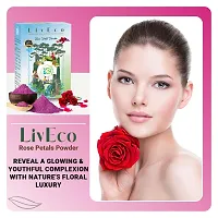LivEco Organic Rose Petal Powder for Face Pack | DIY Natural Face Mask 300gms-thumb1