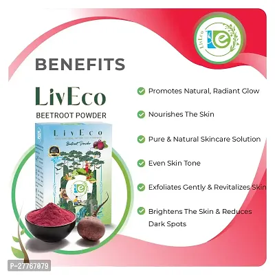 LivEco Beetroot Powder for Face  Pack | DIY Herbal Organic Face Mask 300gms-thumb4