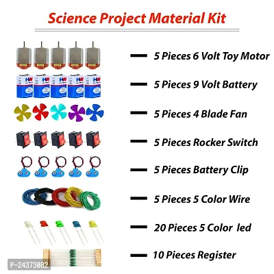 SYMFONIA School Science Project DC Motor kit 60 Item Loose in one Pack-thumb3